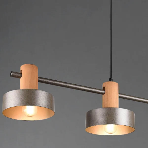 LAMPADA DA SOFFITTO 4 LUCI IN METALLO NICHEL ANTICO NIELS