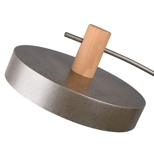 LAMPADA DA TERRA IN METALLO NICHEL ANTICO NIELS