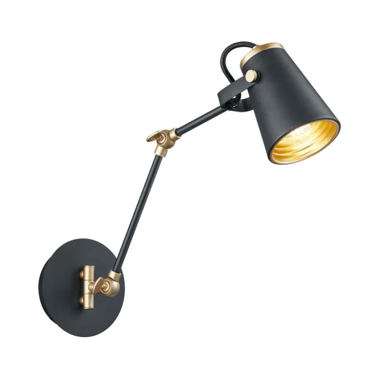 APPLIQUE DA PAREDE IN METALLO NERO E14 QUILES 2