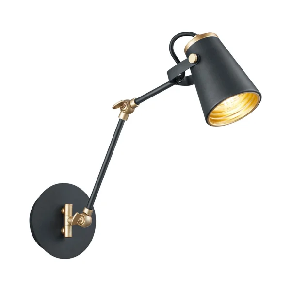 APPLIQUE DA PAREDE IN METALLO NERO E14 QUILES