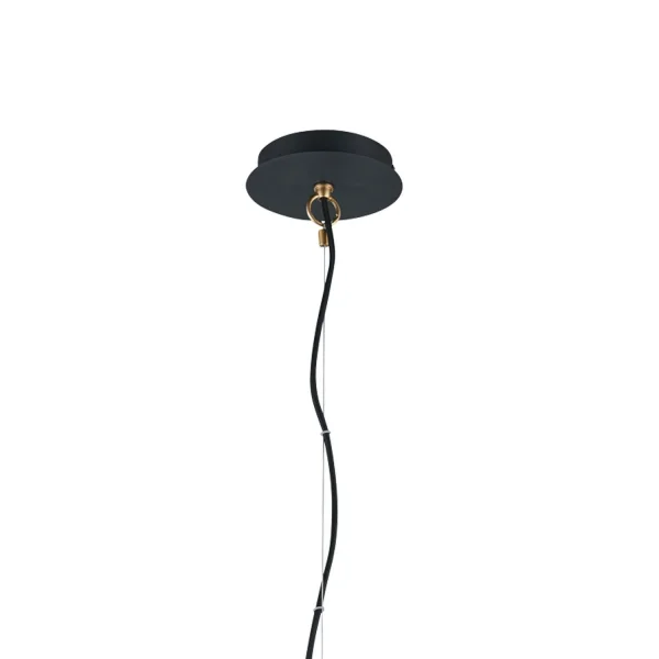 LAMPADA DA SOFFITTO 6 LUCI METALLO NERO E14 QUILES