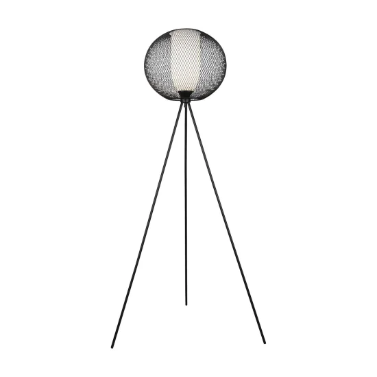 LAMPADA DA TERRA DI METALLO GRIGLIA NERA IDRIS 2