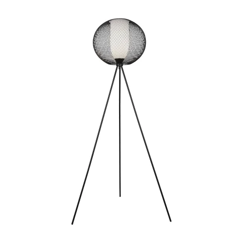 LAMPADA DA TERRA DI METALLO GRIGLIA NERA IDRIS