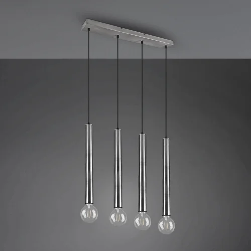 LAMPADA DA SOFFITTO 4 LUCI NICHEL METALLO OPACO SULLIVAN