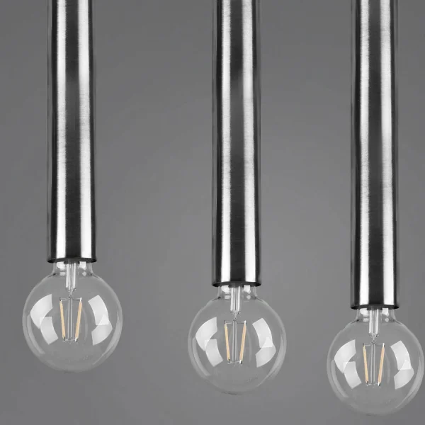 LAMPADA DA SOFFITTO 4 LUCI NICHEL METALLO OPACO SULLIVAN