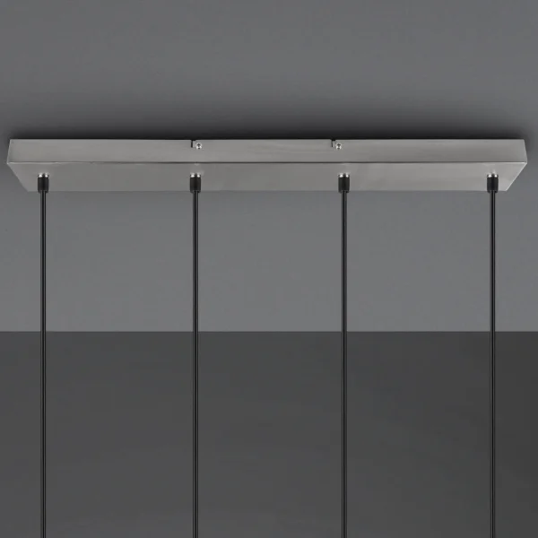 LAMPADA DA SOFFITTO 4 LUCI NICHEL METALLO OPACO SULLIVAN