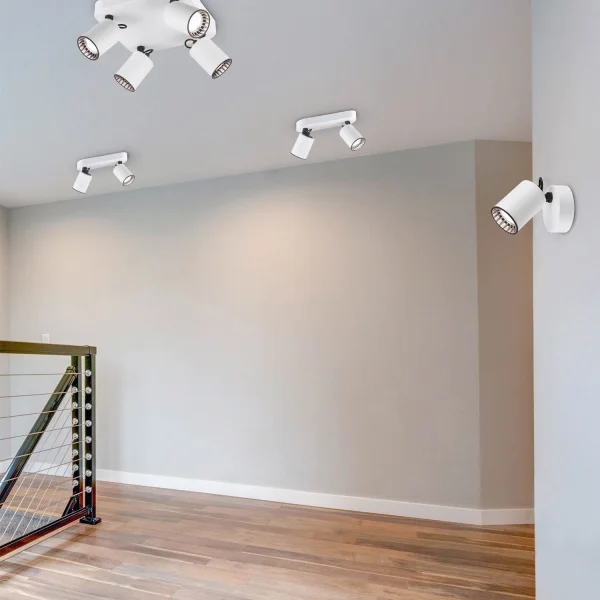 FARETTO 2 LUCI METALLO BIANCO GU10 WERNER