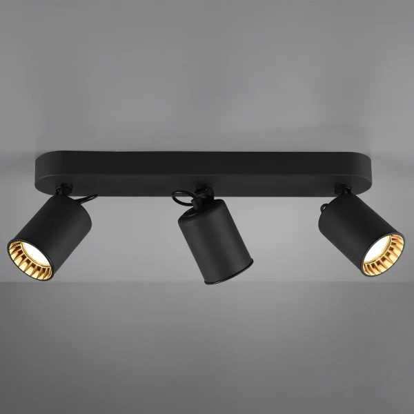 FARETTO 3 LUCI METALLO NERO GU10 WERNER