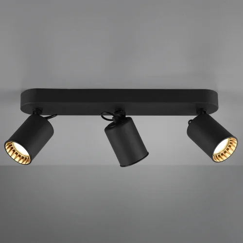 FARETTO 3 LUCI METALLO NERO GU10 WERNER