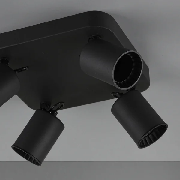 FARETTO 4 LUCI METALLO NERO GU10 WERNER