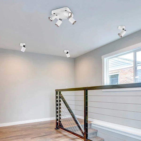 FARETTO 4 LUCI METALLO BIANCO GU10 WERNER