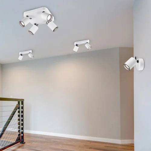 FARETTO 4 LUCI METALLO BIANCO GU10 WERNER