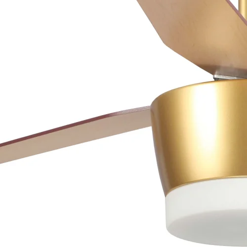 VENTILATORE DA SOFFITTO LED KAWAI 18W NERO ORO / FAGGIO
