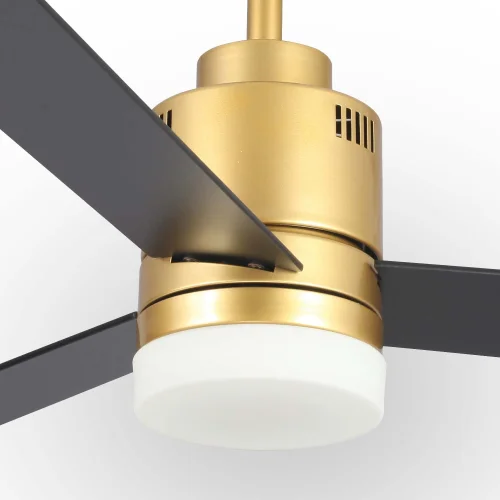 VENTILATORE DA SOFFITTO LED 18W REGOLABILE ORO NERO/FAGGIO GODRIC