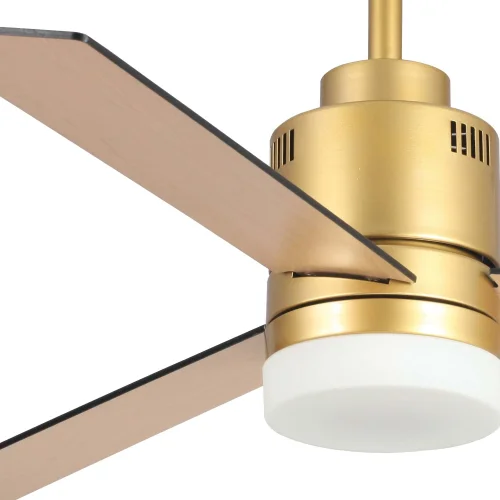 VENTILATORE DA SOFFITTO LED 18W REGOLABILE ORO NERO/FAGGIO GODRIC