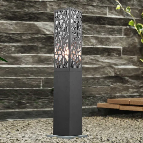 PALO ESTERNO IN ACCIAIO ANTRACITE E27 IP44 60 CM JACARANDA