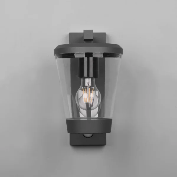 APPLIQUE PER ESTERNI ANTRACITE E27 IP44 CON SENSORE LOTUS