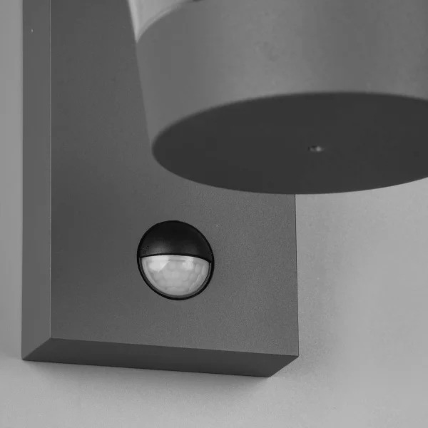 APPLIQUE PER ESTERNI ANTRACITE E27 IP44 CON SENSORE LOTUS