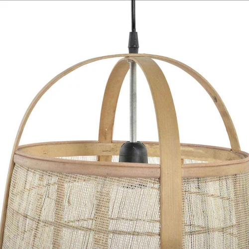 LAMPADA DA SOFFITTO IN BAMBÙ NATURALE E LINO KEIKO