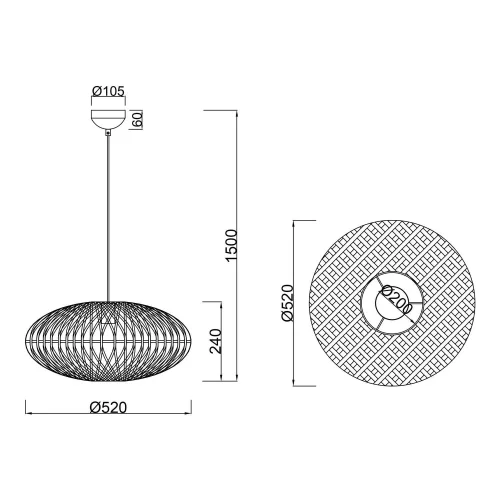 LAMPADA DA SOFFITTO IN SISAL KAIRA