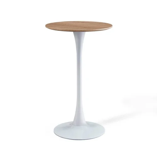 TAVOLO ALTO SAN ANTONI Ø60 CM BIANCO/QUERCIA NATURALE TAVOLO ALTO SAN ANTONI Ø60 CM BIANCO/QUERCIA NATURALE