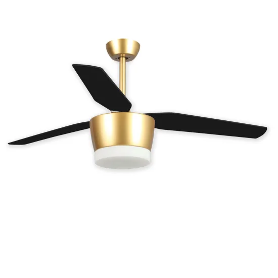 VENTILATORE DA SOFFITTO LED KAWAI 18W NERO ORO / FAGGIO 2
