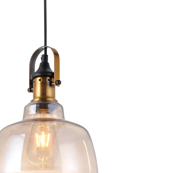 LAMPADA DA SOFFITTO 3 LUCI FEBRUARY CRISTALLO CHAMPAGNE BASE CIRCOLARE