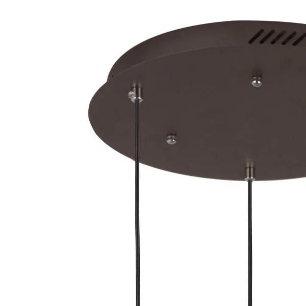 LAMPADA DA SOFFITTO 3 LUCI FEBRUARY CRISTALLO CHAMPAGNE BASE CIRCOLARE