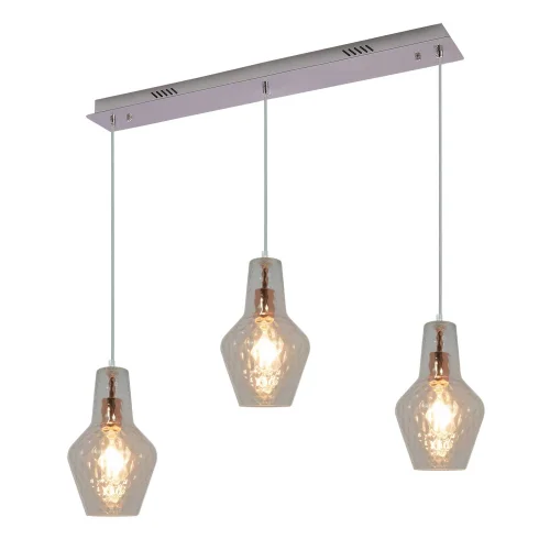 LAMPADA DA SOFFITTO 3 LUCI BASE RETTANGOLARE ORO ROSA MAVERICK