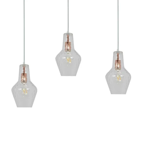 LAMPADA DA SOFFITTO 3 LUCI BASE RETTANGOLARE ORO ROSA MAVERICK