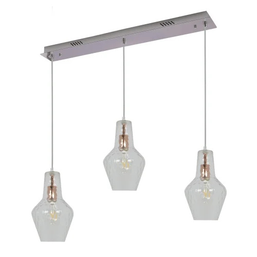 LAMPADA DA SOFFITTO 3 LUCI BASE RETTANGOLARE ORO ROSA MAVERICK