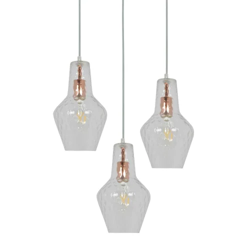 LAMPADA DA SOFFITTO 3 LUCI Ø 43 CM ORO ROSA MAVERICK