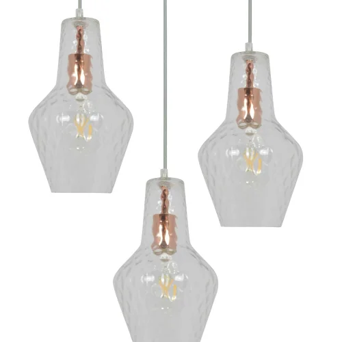 LAMPADA DA SOFFITTO 3 LUCI Ø 43 CM ORO ROSA MAVERICK