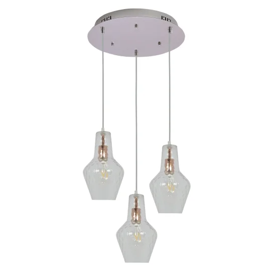 LAMPADA DA SOFFITTO 3 LUCI Ø 43 CM ORO ROSA MAVERICK 2