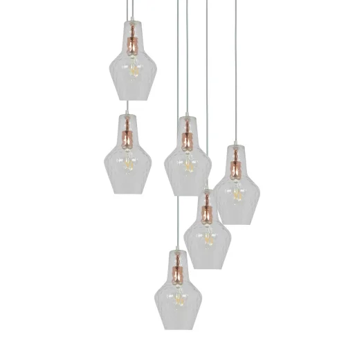 LAMPADA DA SOFFITTO 6 LUCI Ø 80 CM ORO ROSA MAVERICK