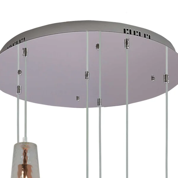 LAMPADA DA SOFFITTO 6 LUCI Ø 80 CM ORO ROSA MAVERICK