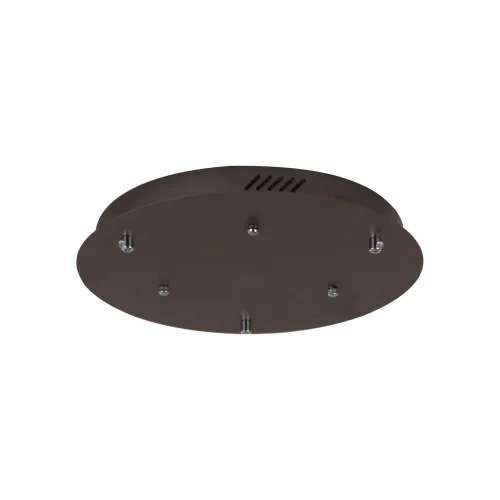 BASE ROTONDA 3 LUCI ACCIAIO VERNICIATO MARRONE Ø 35CM