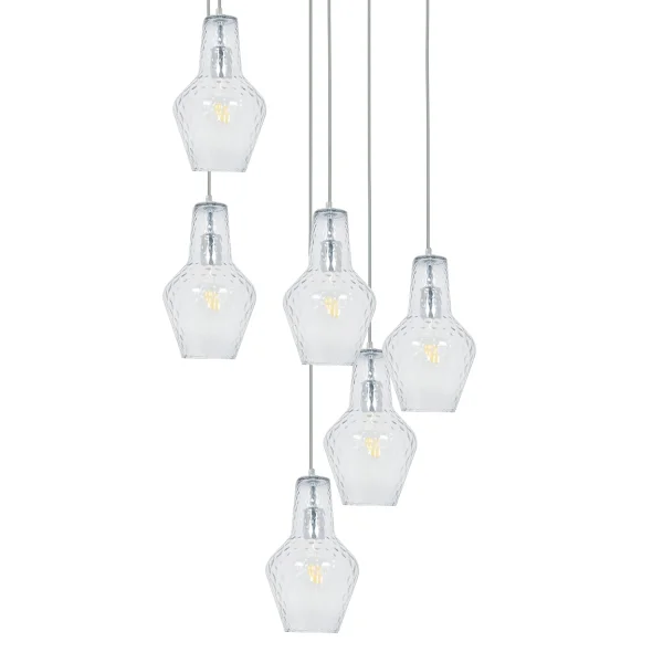 LÁMPARA DE TECHO 6 LUCES Ø 63 CM CROMO MAVERICK