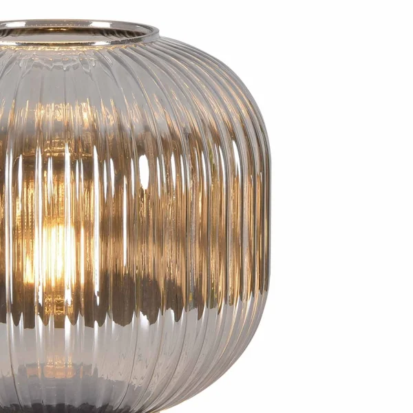 LAMPADA DA TAVOLO CON PARALUME FUMÉ Ø20 E27 SHELBY