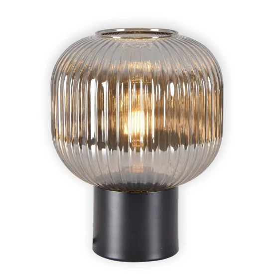 LAMPADA DA TAVOLO CON PARALUME FUMÉ Ø20 E27 SHELBY