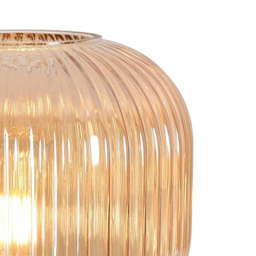 LAMPADA DA TAVOLO CON PARALUME AMBRATO Ø20 E27 SHELBY