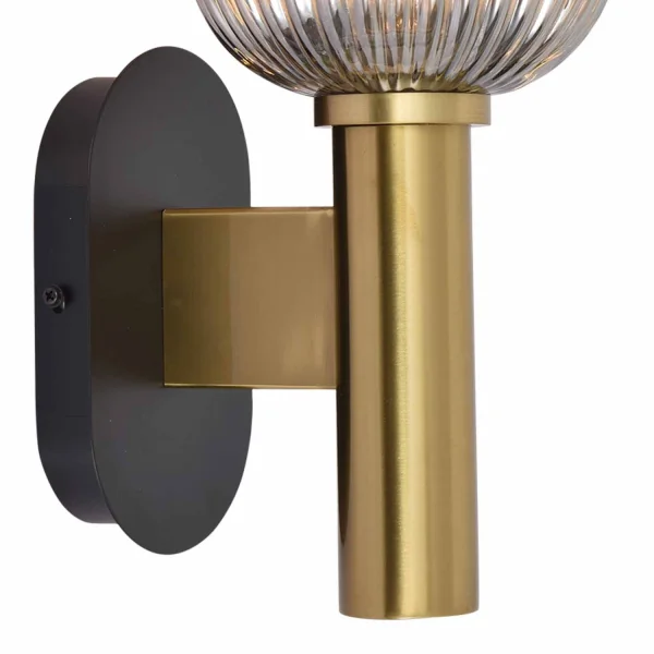 APPLIQUE CON PARALUME FUMÉ Ø19 E27 SHELBY