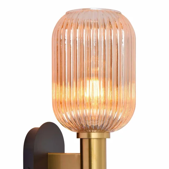 APPLIQUE CON PARALUME AMBRATO Ø19 E27 SHELBY 2