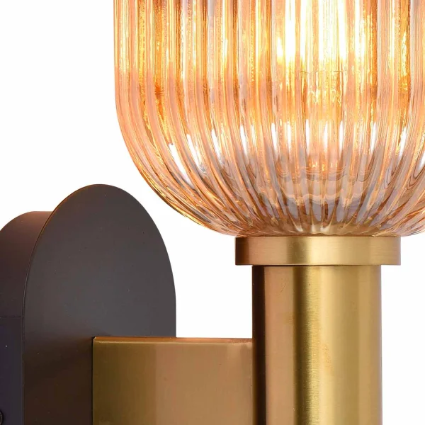 APPLIQUE CON PARALUME AMBRATO Ø19 E27 SHELBY APPLIQUE CON PARALUME AMBRATO Ø19 E27 SHELBY