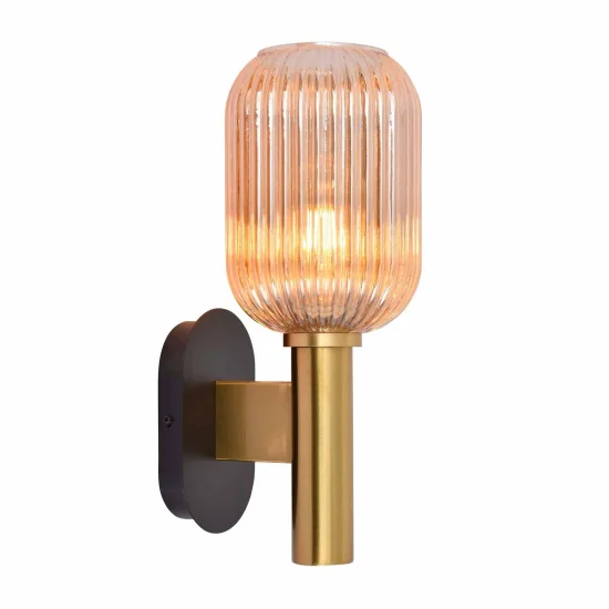 APPLIQUE CON PARALUME AMBRATO Ø19 E27 SHELBY