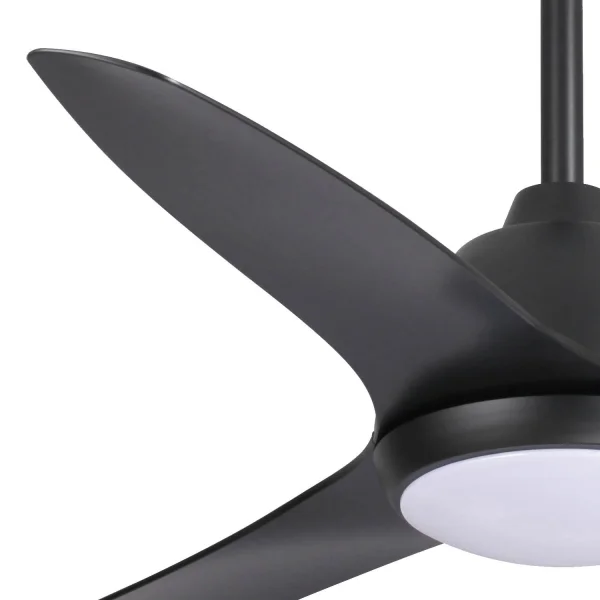 VENTILATORE DA SOFFITTO LED 18 W REGOLABILE NERO LEIDE