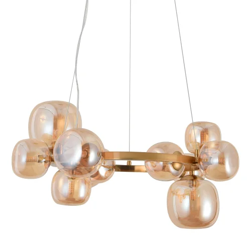 LAMPADA DA SOFFITTO 11 LUCI FERRO DORATO NICOLETTA