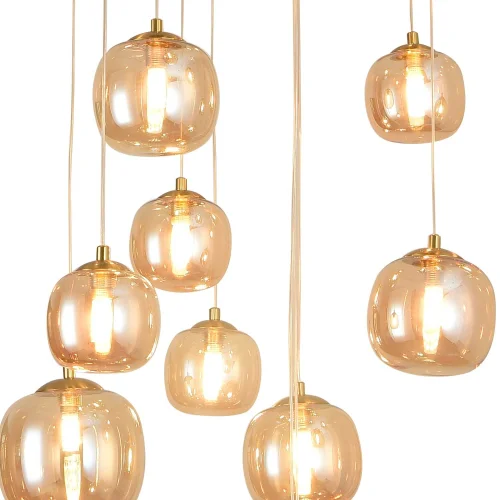 LAMPADA DA SOFFITTO 16 LUCI FERRO NERO/BRONZO NICOLETTA