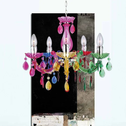 LAMPADA A SOFFITTO 5 LUCI MULTICOLORI