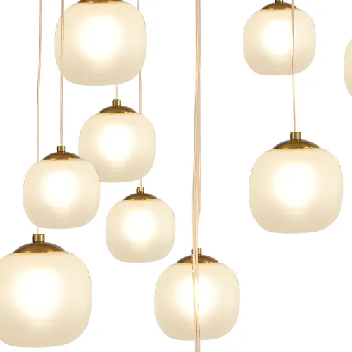 LAMPADA DA SOFFITTO 16 LUCI FERRO BRONZO PARALUME BIANCO NICOLETTA